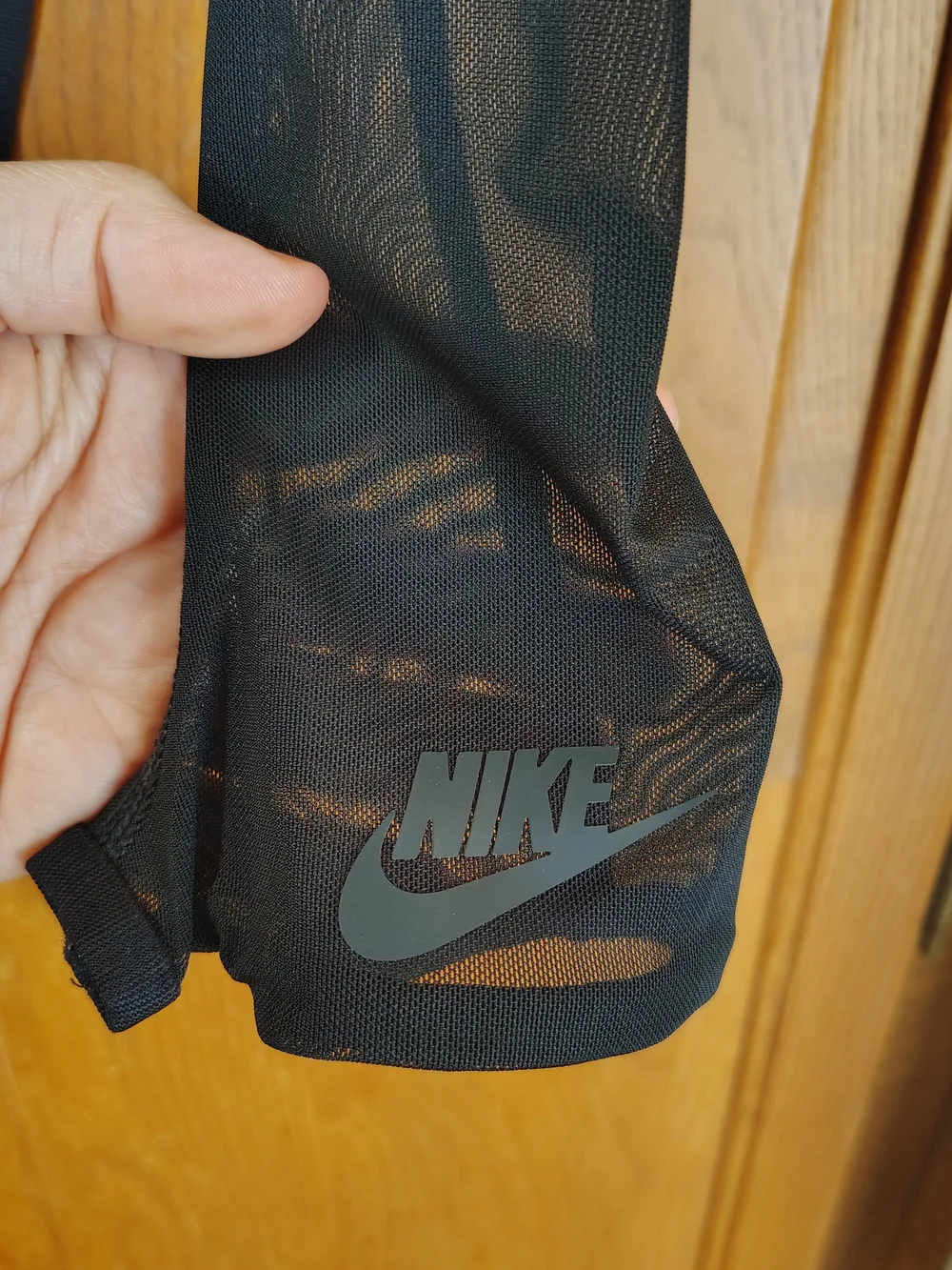 Nike Black Sz S Sportswear Icon Clash Longsleeve Sheer Bodysuit Thumbholes